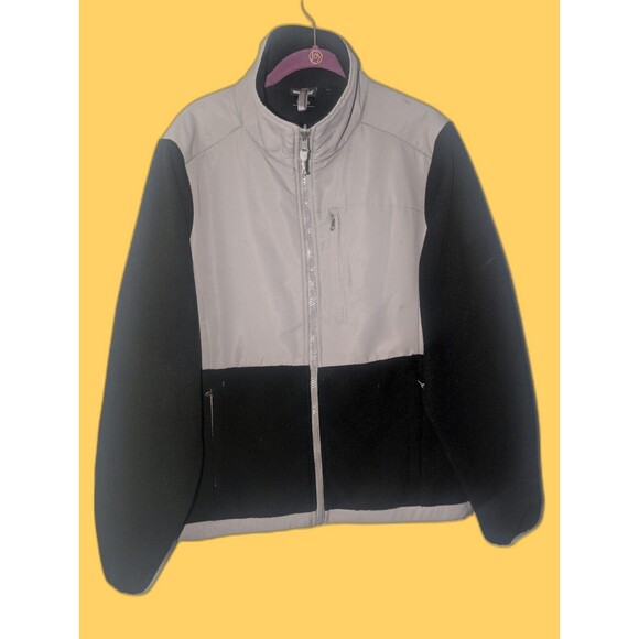 Basic Idea Jackets & Blazers - Unisex Fleece Jacket Basic Idea Size Large Black Gray New Without Tags Fast Ship